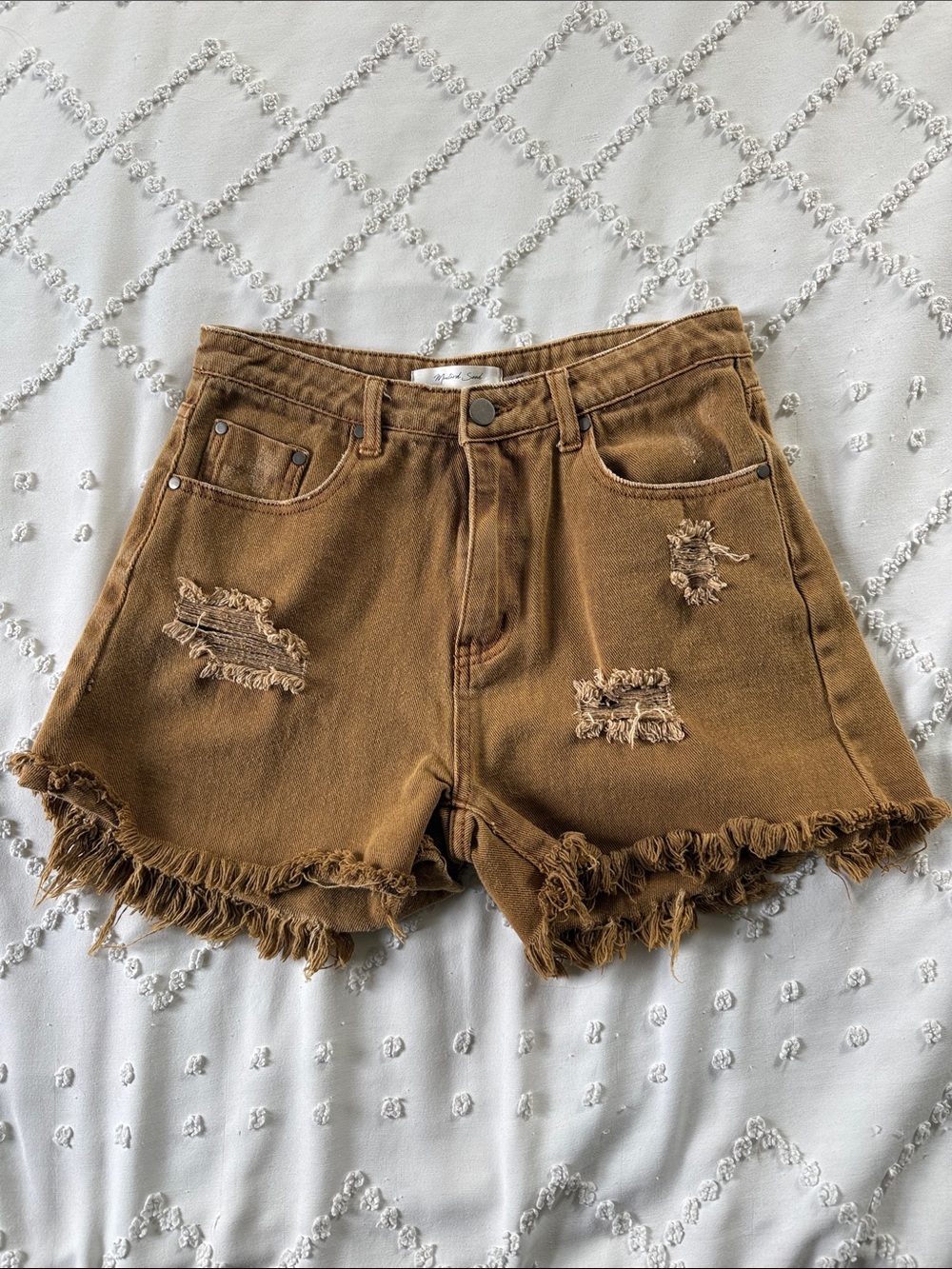 Mustard Seed “mustard” Distressed Frayed Hem Women's Shorts Size Medium